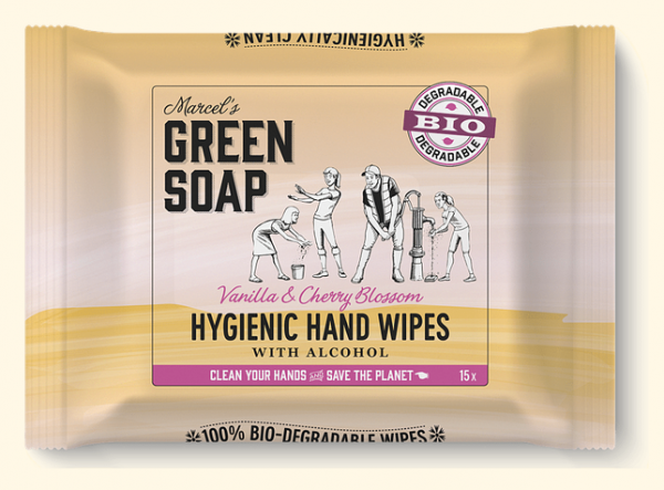 hand wipes vanilla & cherry blossom bio