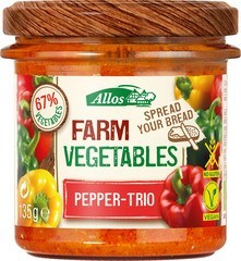 farm vegetables paprika trio spread