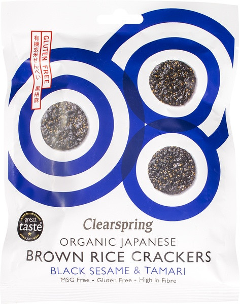 brown rice crackers black sesame
