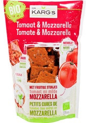 snack-volkorencrackers tomaat en mozzarella