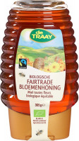 fairtrade biologische bloemenhoning knijpfles