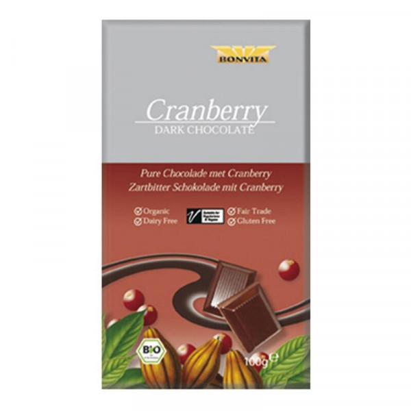 chocladetablet puur cranberry