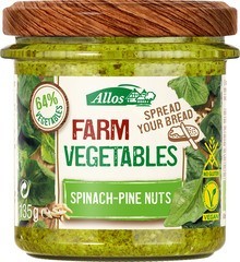 farm vegetables spinazie pijnboompit spread