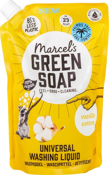 wasmiddel katoen + vanille navulling